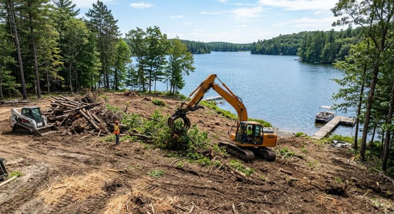 Lake Lot Clearing in Gwinnett County, GA